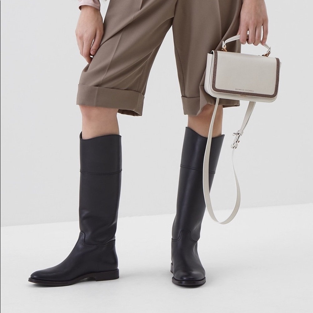 Studio Pollini Brown Leather Boots Size 38